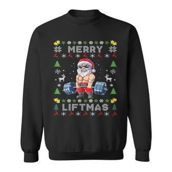 Merry Liftmas Christmas Santa Lifting Bodybuilding Sweatshirt - Monsterry UK