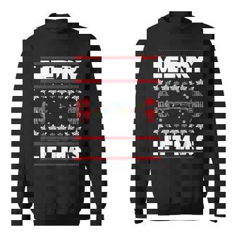 Merry Liftmas Christmas Gym Workout Fitness Sweatshirt - Thegiftio