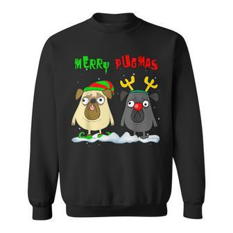 Merry Pugmas Christmas Party Xmas Holidays Pug Dog Lover Sweatshirt - Monsterry DE