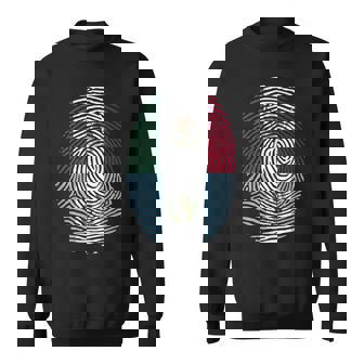Mexico & Guatemala Fingerprint Half Mexican Guatemalan Roots Sweatshirt | Mazezy
