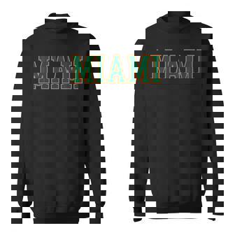 Miami Fl Throwback Sporty Classic Sweatshirt - Thegiftio