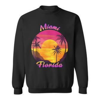 Miami Florida Fl Tropical Summer Vacation Souvenir Florida Gifts & Merchandise Funny Gifts Sweatshirt | Mazezy