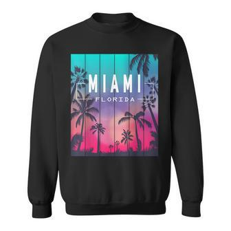 Miami Florida Sunset - I Love Miami Beach Souvenir Sweatshirt - Seseable