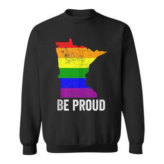 Minnesota State Gay Pride Flag Lgbt Lesbian Bisexual Trans Sweatshirt | Mazezy