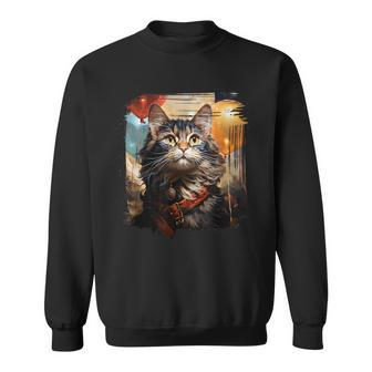 Minuet Cat Party Hat Sweatshirt | Mazezy