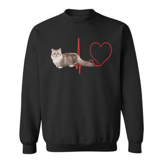 Minuet Napoleon Cat Heartbeat Ekg For Cats Lover Sweatshirt | Mazezy
