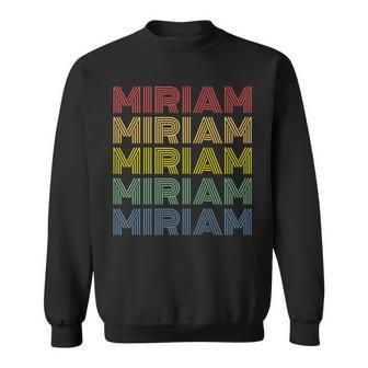 Miriam Personalized Name Retro 70S Vintage Sweatshirt | Mazezy