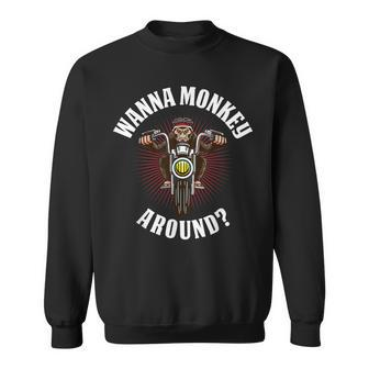 Monkey Motorcycle Sweatshirt | Mazezy
