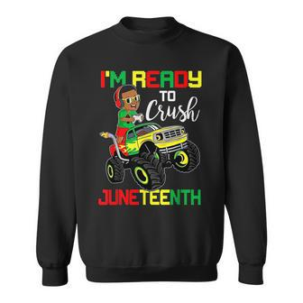 Monster Truck Im Ready To Crush Junenth Gamer Boys Kids Sweatshirt | Mazezy