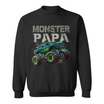 Monster Truck Papa Family Matching Monster Truck Lovers Sweatshirt - Monsterry