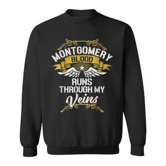 Montgomery Blood Runs Through My Veins Sweatshirt - Seseable