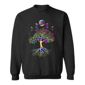 Moon Phases Tree Of Life Sweatshirt - Seseable