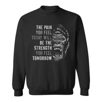 Motivation Workout And Gym Quotes Gorilla Mindset Training Sweatshirt | Mazezy