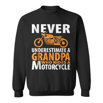 Motorcycle Grandpa Who Rides Biker Men Dad Gifts Sweatshirt | Mazezy
