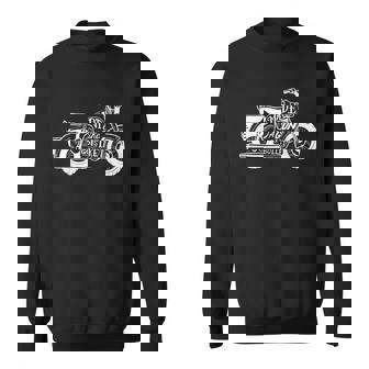 Motorcycle Retro Biker Rocker Fun Sweatshirt | Mazezy