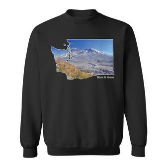 Mount St Helens Map Washington Volcano Sweatshirt | Mazezy