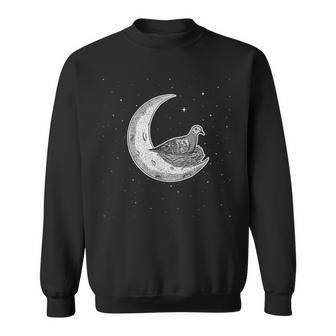 Mourning Dove In Crescent Moon Sweatshirt | Mazezy