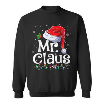 Mr And Mrs Claus Couples Matching Christmas Pajamas Santa Sweatshirt - Seseable