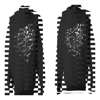 Musical Heart Singer Composer Musician Songwriter Music Sweatshirt | Seseable UK