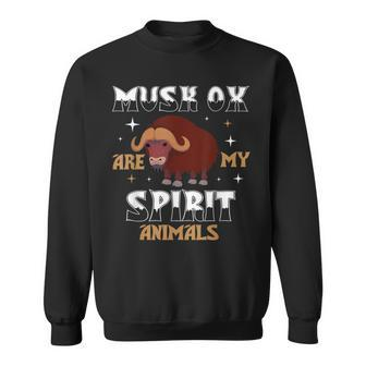 Musk Ox Are My Spirit Animal Sweatshirt | Mazezy