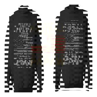 My Favorite Football Player Calls Me Papaw Fathers Day Sweatshirt | Seseable UK