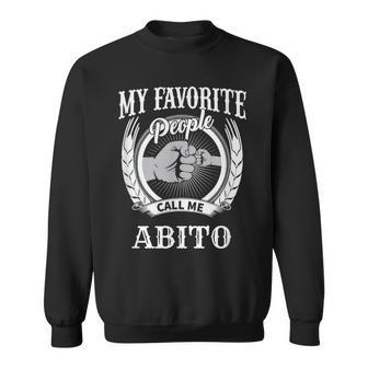 My Favorite People Call Me Abito Fist Bump Italian Grandpa Sweatshirt | Mazezy