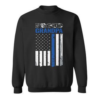 My Grandson Has Your Back Proud Police Officer Grandpa Gift For Mens Sweatshirt | Mazezy