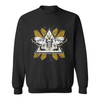 Mysticism Pagan Blackcraft Wiccan Scary Insect Moth Occult Sweatshirt | Mazezy AU