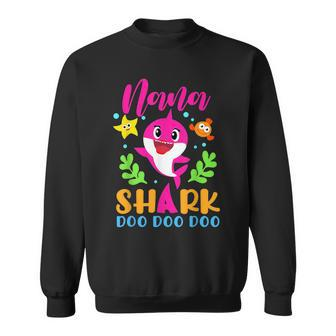 Nana Shark Nana Shark Lover Family Mothers Day Sweatshirt - Seseable