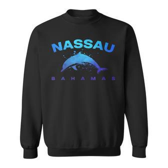 Nassau Bahamas Dolphin Beach Lover Vintage Vacation Souvenir Sweatshirt | Mazezy