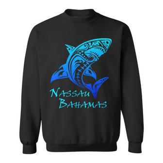 Nassau Bahamas Vintage Retro Tribal Shark Vacation Sweatshirt | Mazezy