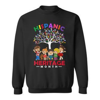 National Hispanic Heritage Month Hand Flag Tree Roots Latino Sweatshirt - Seseable