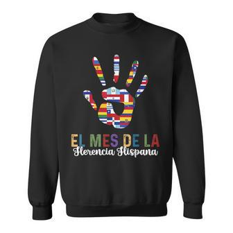 National Hispanic Heritage Month Latin Countries Handprint Sweatshirt - Thegiftio UK