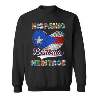 National Hispanic Heritage Month Puerto Rico Flag Boricua Sweatshirt - Seseable