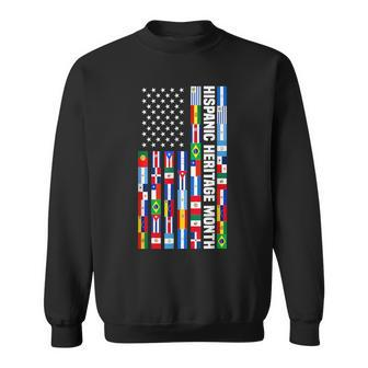 National Hispanic Heritage Month Spanish Countries Usa Flag Sweatshirt - Seseable