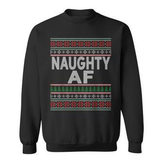 Naughty Af Ugly Christmas Sweater For Couples Sweatshirt | Mazezy UK