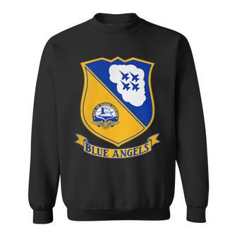 Navy Blue Angels Air Show Military Veteran Patch Sweatshirt | Mazezy