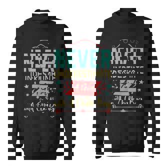 Never Underestimate A Girl With A Chalk Bag Rock Climbing Sweatshirt | Seseable CA