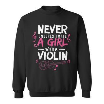 Never Underestimate A Violin Player Musicians T Sweatshirt - Seseable
