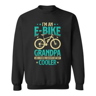 Never Underestimate An Old Guy On An Ebike Biking Mens Sweatshirt - Seseable