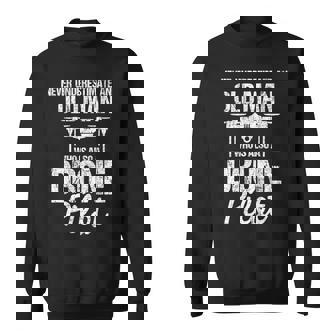 Never Underestimate An Old Man Drone Pilot Quadcopter Uav Sweatshirt | Seseable UK