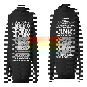 Never Underestimate An Old Man Who Loves Golfing Gift For Mens Sweatshirt | Seseable UK