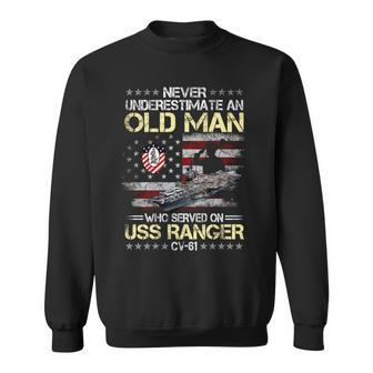 Never Underestimate An Old Man Who Served Onuss Ranger Cv61 Sweatshirt - Seseable