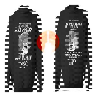 Never Underestimate An Old Man With A Guitar July Sweatshirt - Seseable