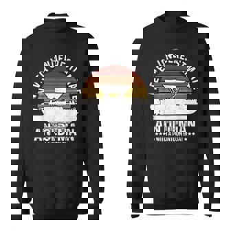 Never Underestimate An Old Man With A Pontoon Boat Captain Gift For Mens Sweatshirt | Mazezy