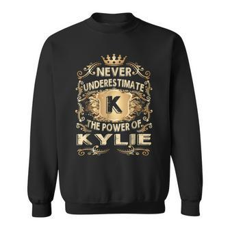 Never Underestimate Kylie Personalized Name Sweatshirt - Seseable
