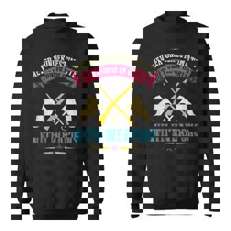 Never Underestimate Power Of Girls With Weapons Color Guard Sweatshirt | Seseable CA