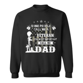 Never Underestimate The Power Of Veteran Dad Gift For Mens Sweatshirt - Seseable