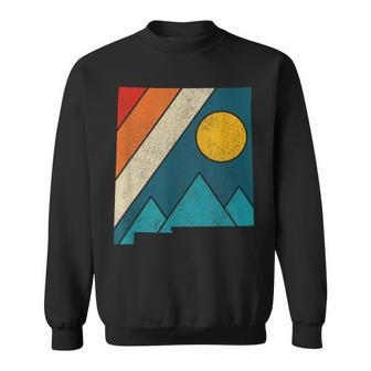 New Mexico Vintage State Map Mountains Hiking Pride Sweatshirt | Mazezy