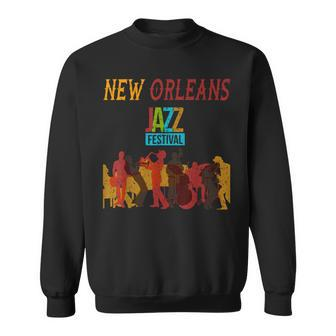 New Orleans Festival Of Jazz Music Louisiana Jazz Sweatshirt | Mazezy
